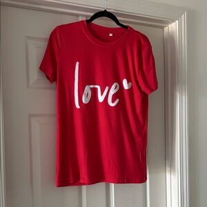 Just In:  Red 'Love' Graphic T-Shirt